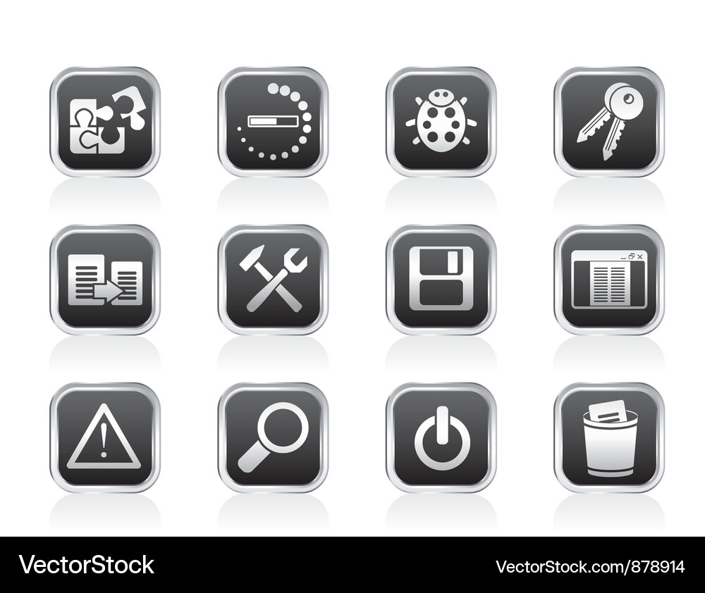 Programming and application icons Vector Image