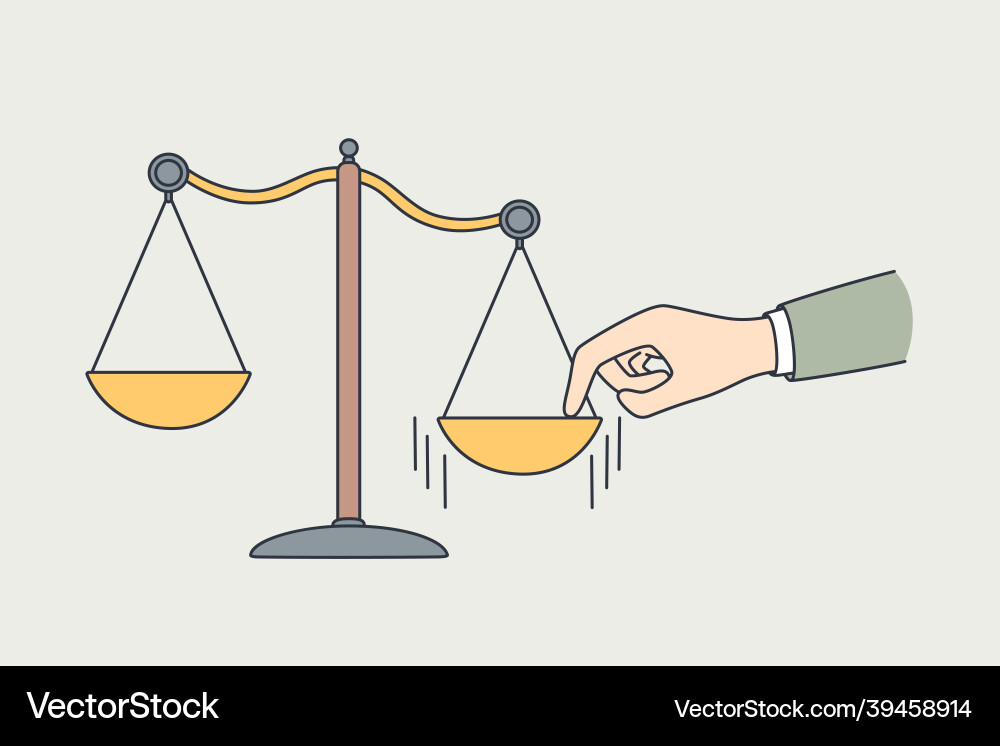 Scales of Justice - Decision Making vector image