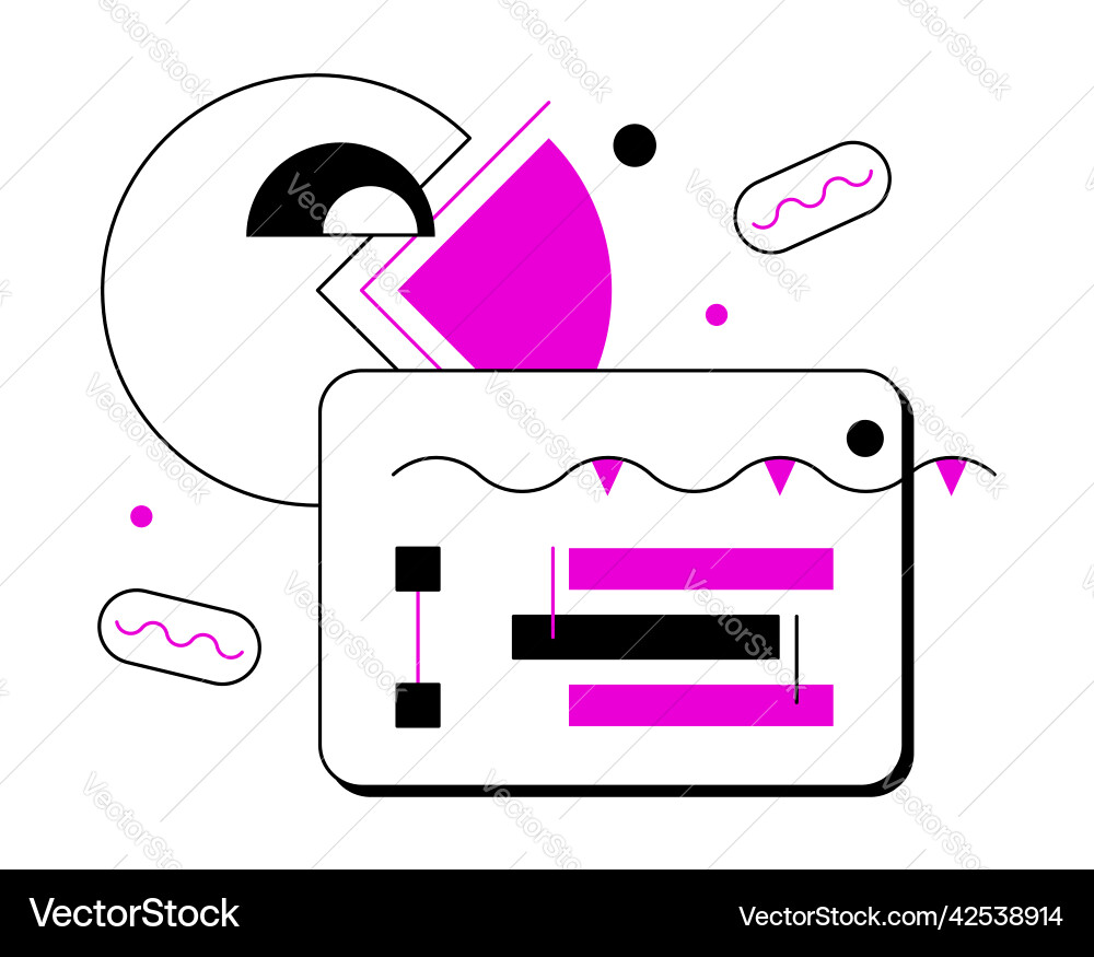 System and statistics - colorful flat design style System and statistics - colorful flat design style Vector Image