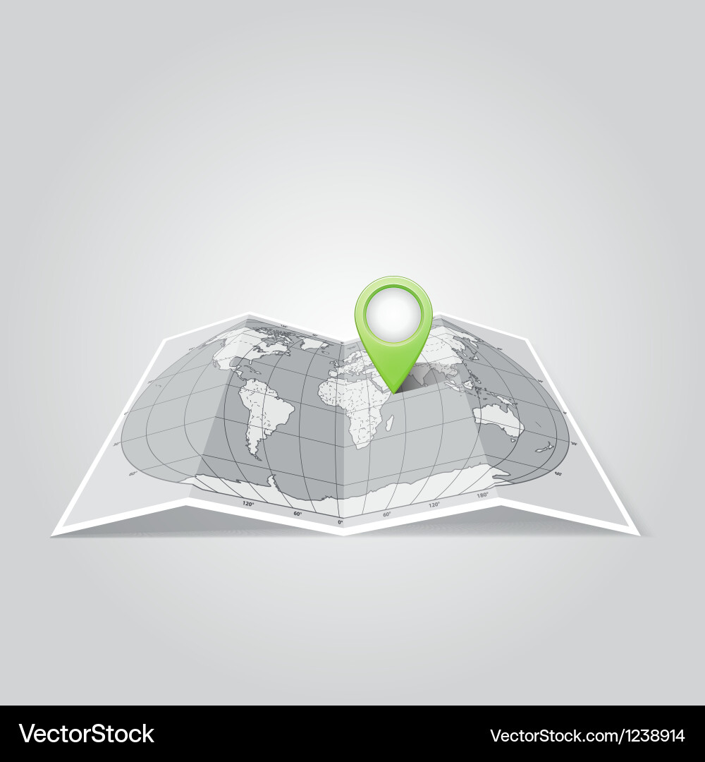 World map with pins pointer icons vector image