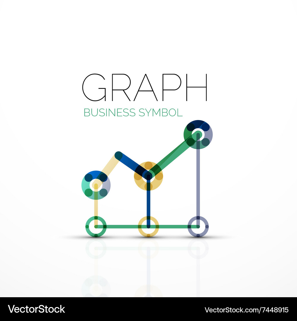 Abstract logo idea linear chart or graph Vector Image