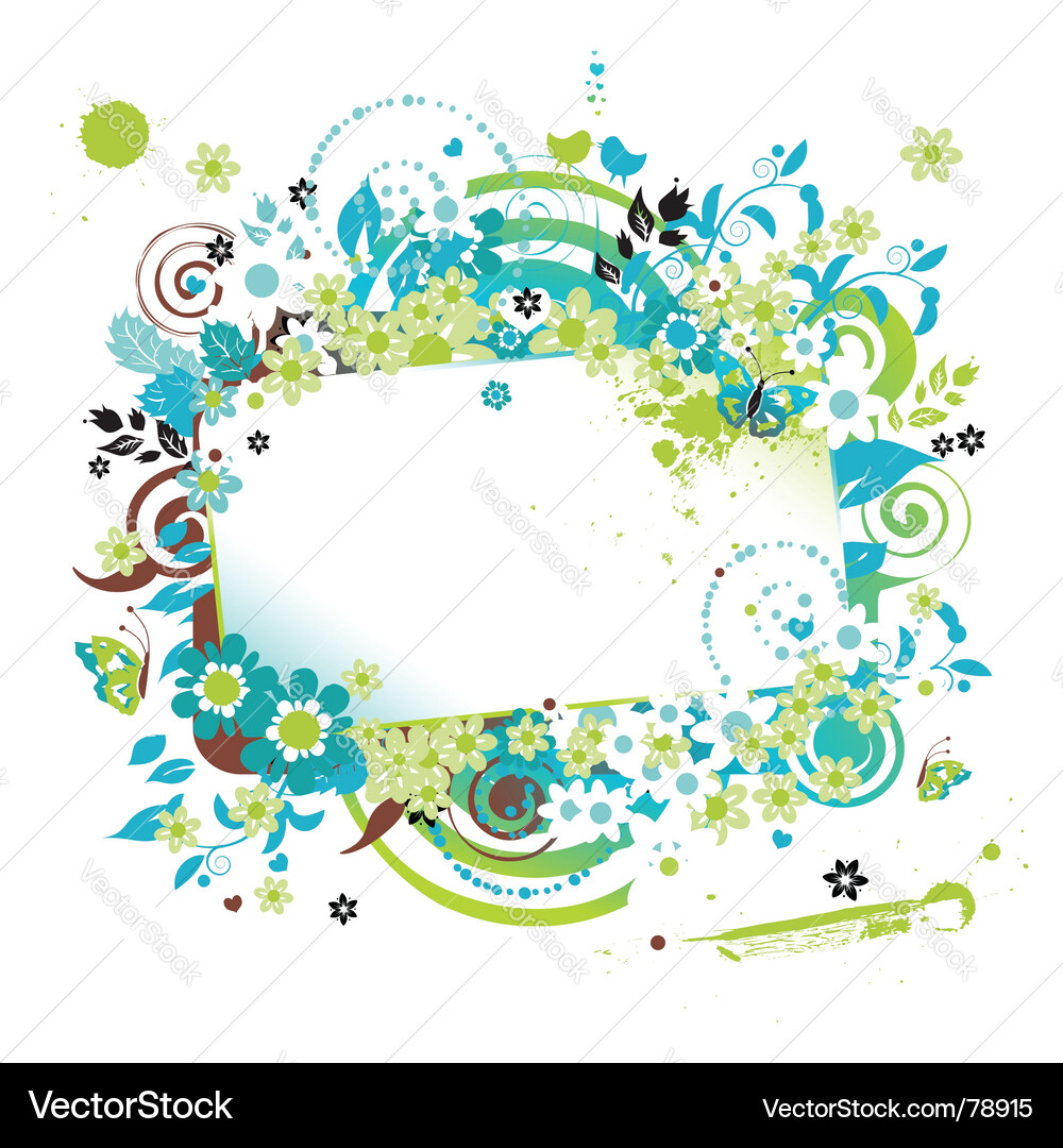 Floral Summer Dreams Card Vector Image