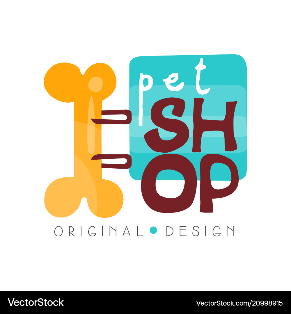 Pet shop logo design template pets care and goods Pet shop logo design template pets care and goods vector image