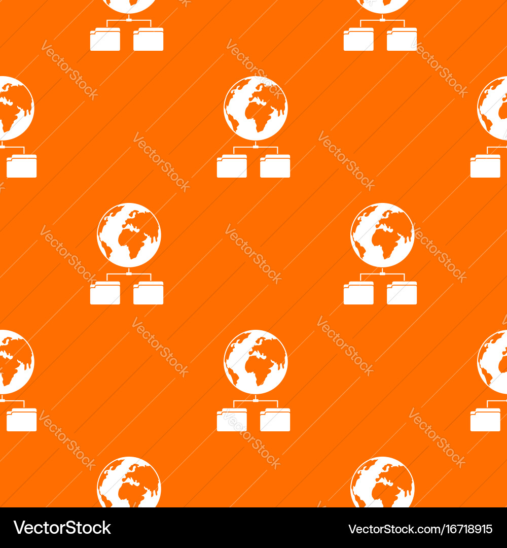 Planet and two folders pattern seamless Vector Image