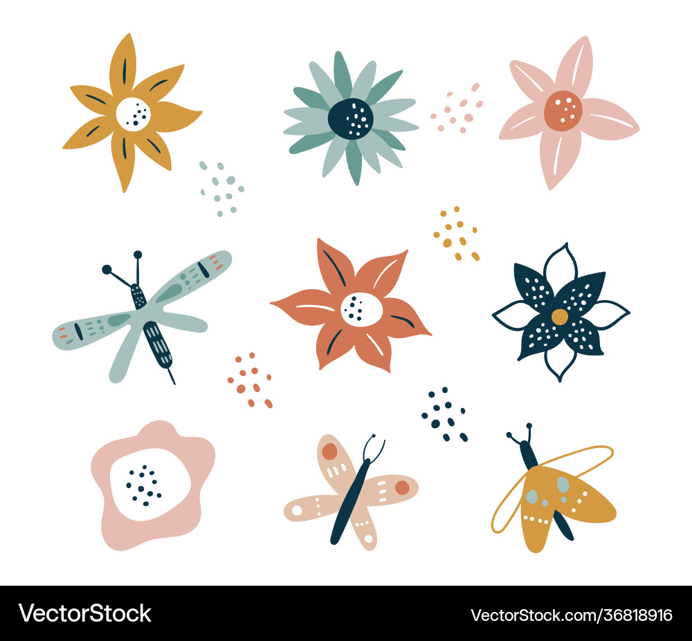 Blume und Zweig Sammlung Blumen Blumen Blumen Blume und Zweig Sammlung Blumen Blumen Blumen vektorbild