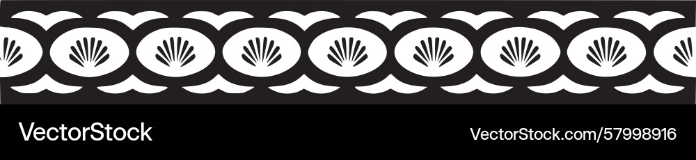 Elegant Seashell Border Pattern Vector Image