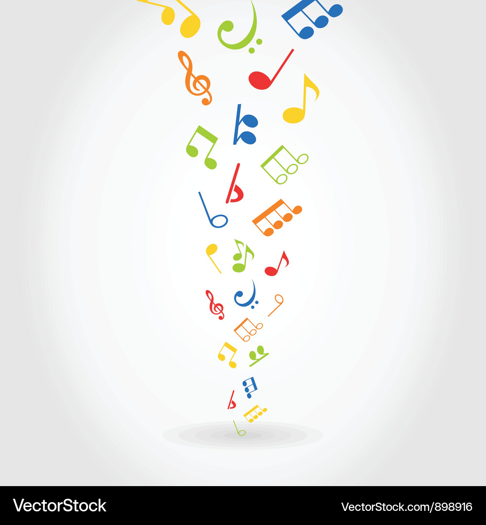Musical Notes Abstract Vector Image
