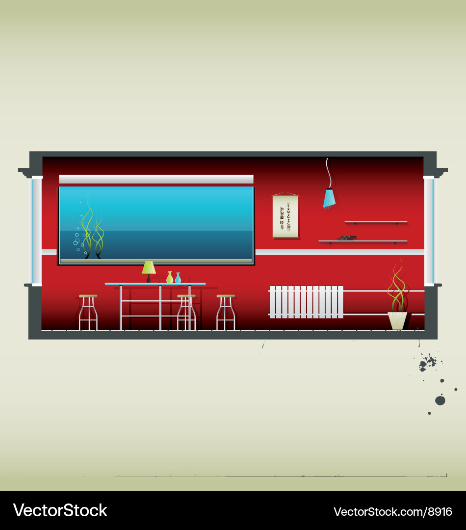 Red interior Royalty Free Vector Image - VectorStock