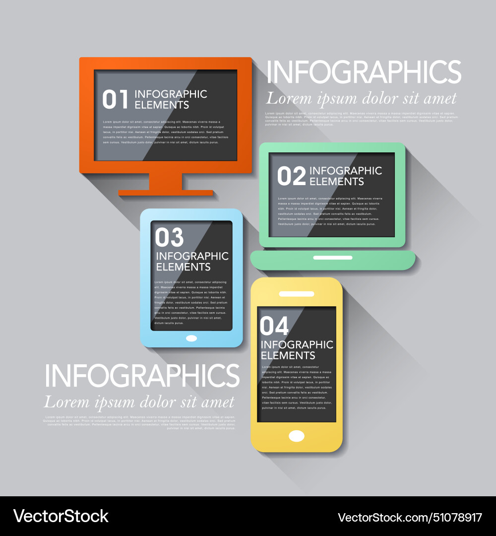 Abstract device infographics Royalty Free Vector Image