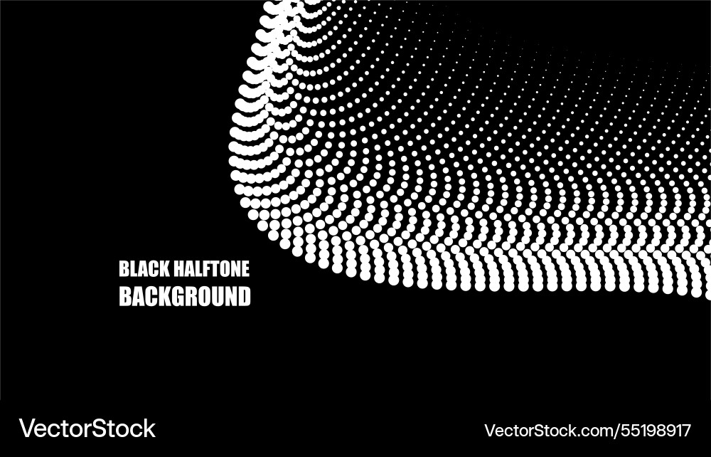 Black halftone pattern abstract background image Black halftone pattern abstract background image Vector Image