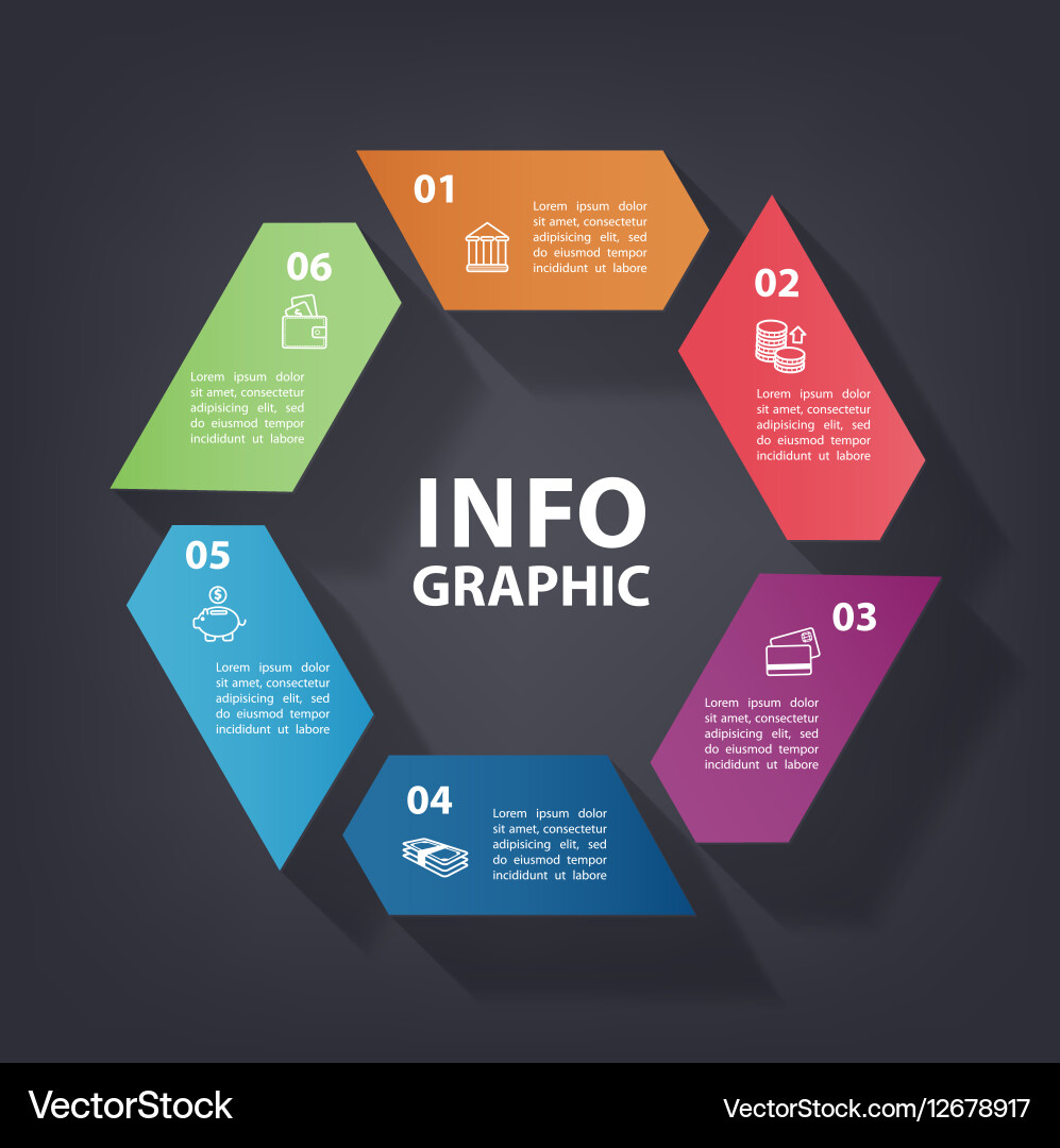 Circular Loop Infographic Template vector image