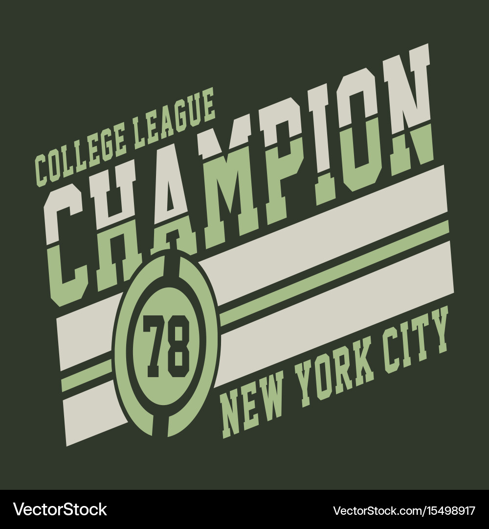 College League Champion Apparing vektorbild