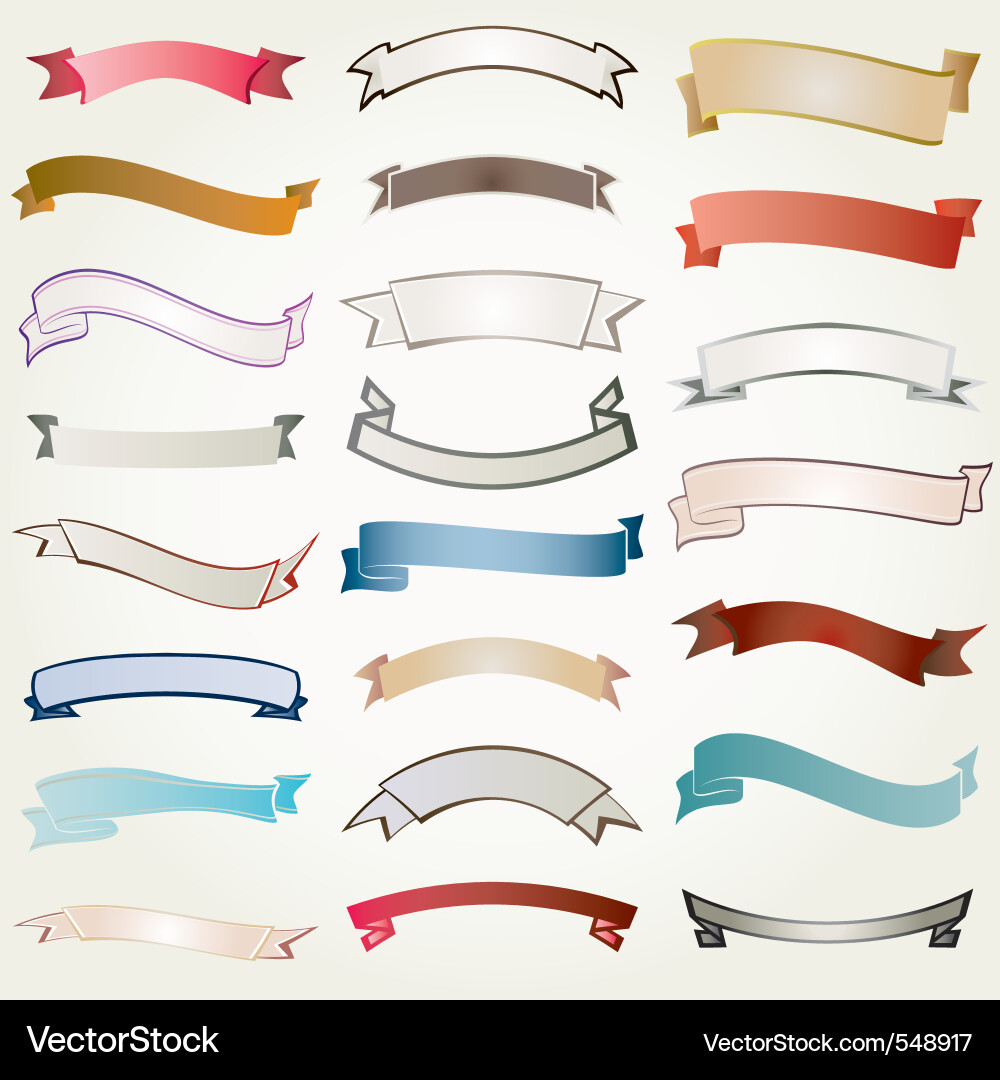Elegant Ribbon Banners vector image