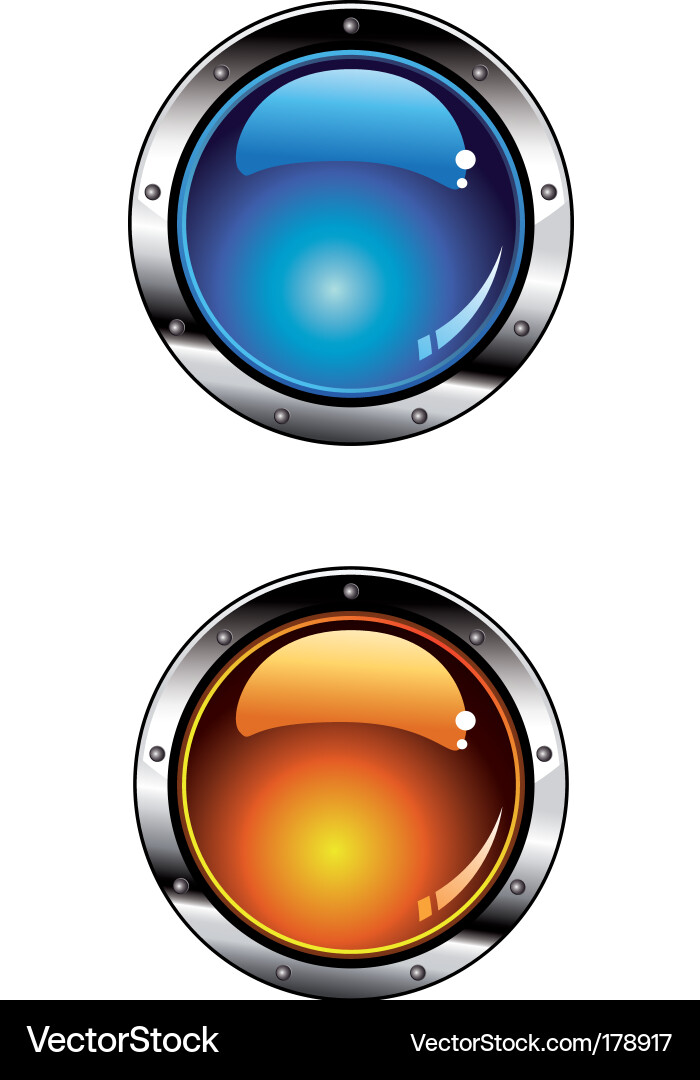 Glossy Buttons - Website Graphics vector image