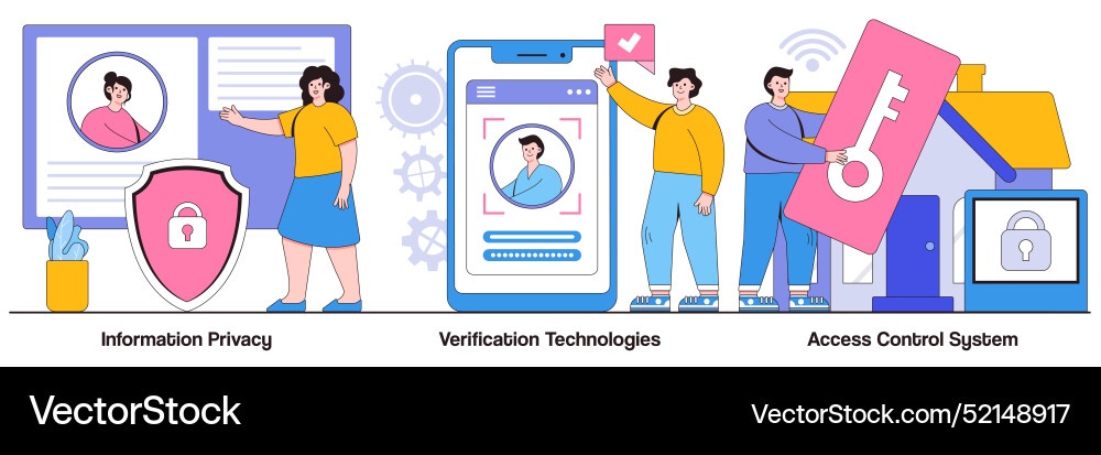 Information privacy verification technologies Information privacy verification technologies vector image