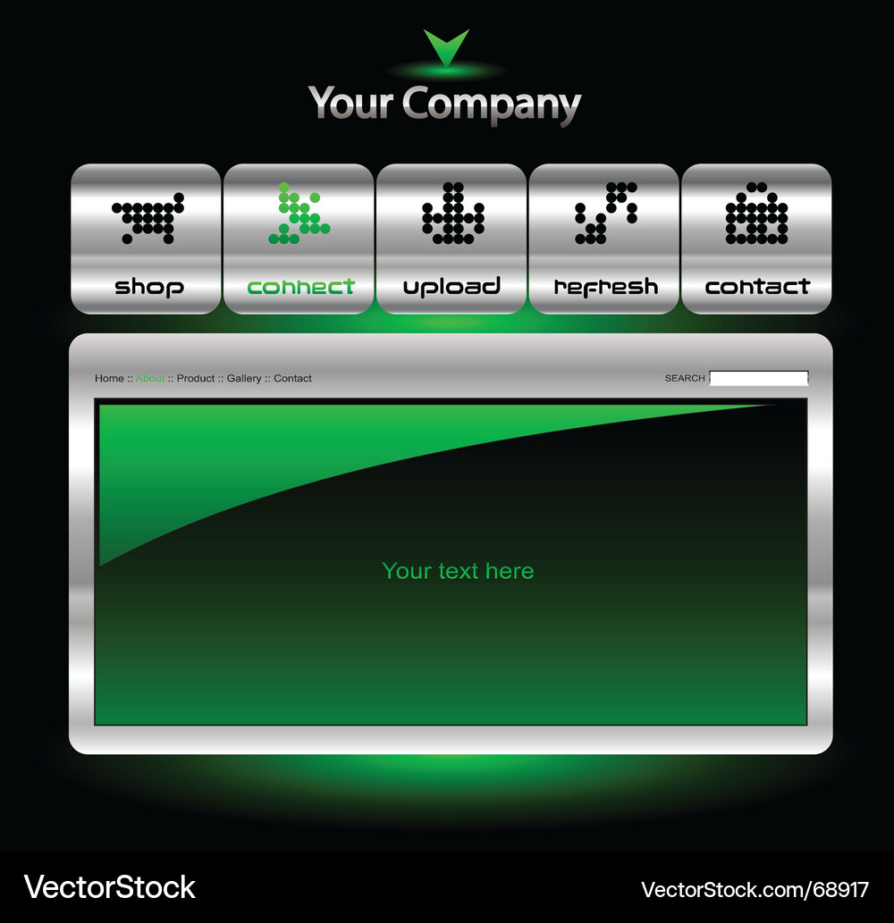 Modern Website Header Template Vector Image