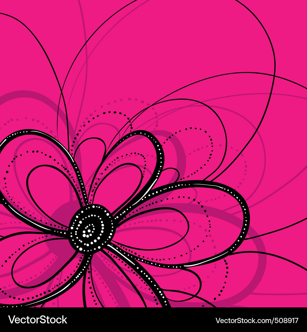 Pink Floral Background Vector Image