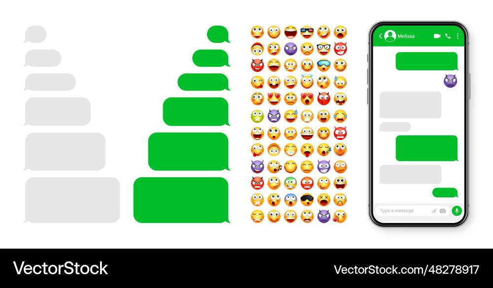 Smartphone Messaging App Benutzeroberfläche Design Smartphone Messaging App Benutzeroberfläche Design vektorbild