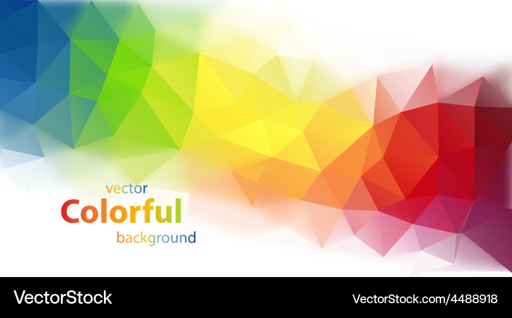 Abstract Colorful Triangle Background vector image