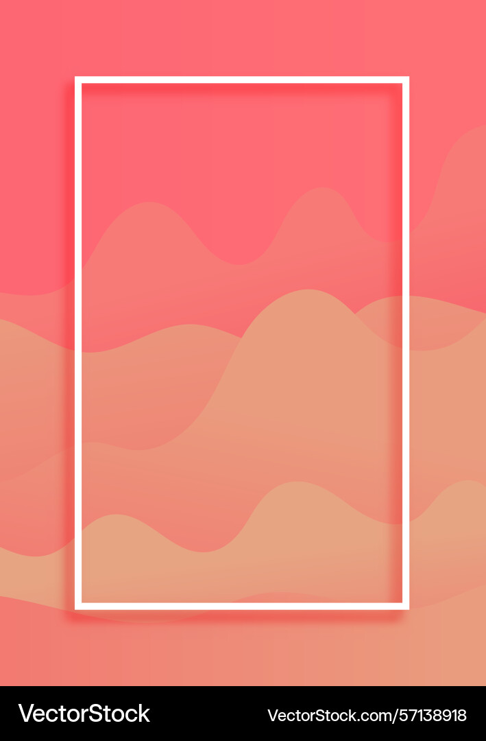 Abstract gradient background with white frame Vector Image