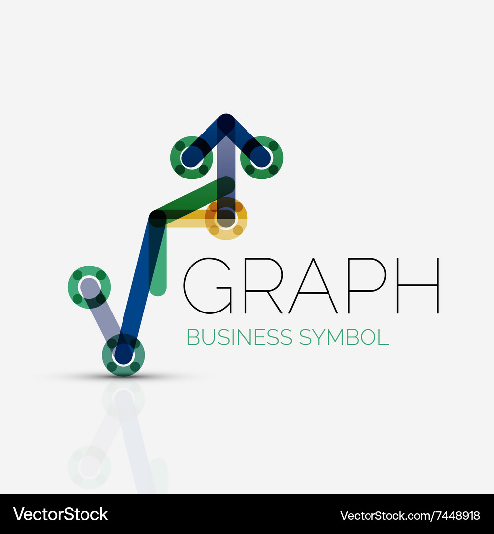 Abstract logo idea linear chart or graph Vector Image