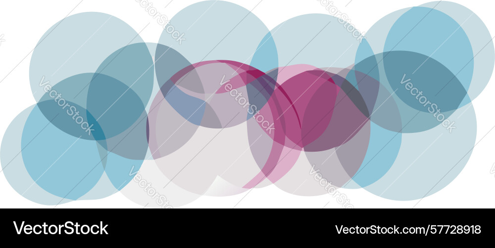 Abstract overlapping translucent ovals design vector image