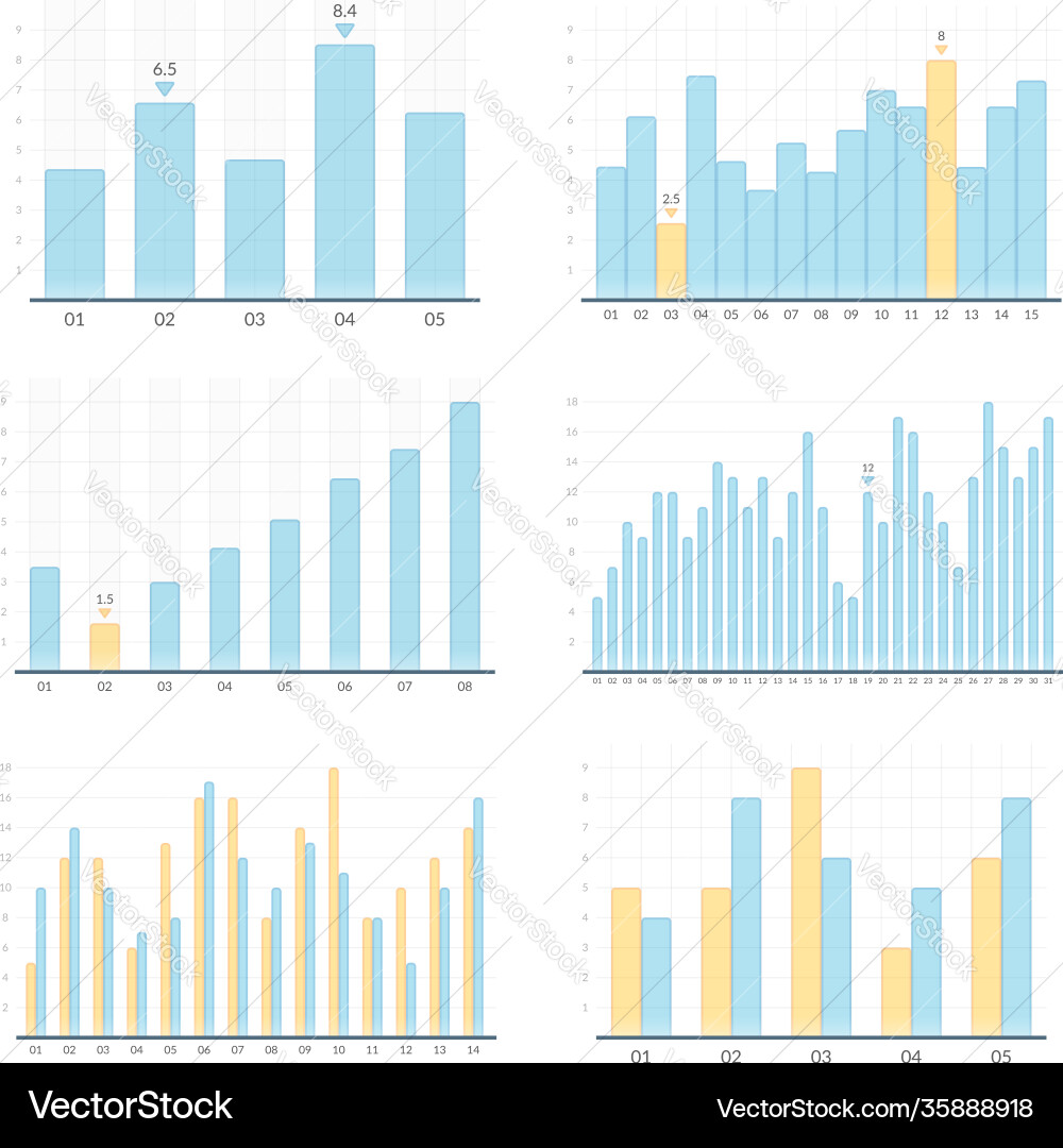 Bar graphs Vector Image