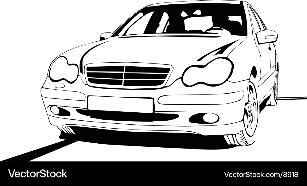 Black Car Silhouette Vector Image
