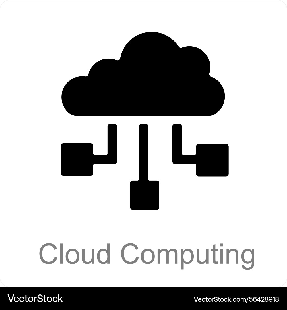 Cloud computing and storage icon concept Vector Image