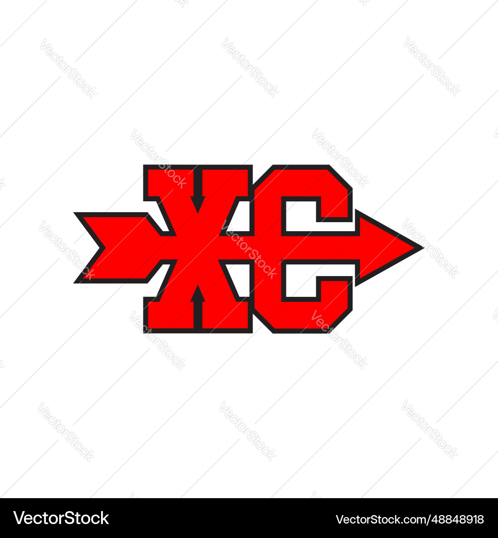 Cross Country Team Logo Vector Image