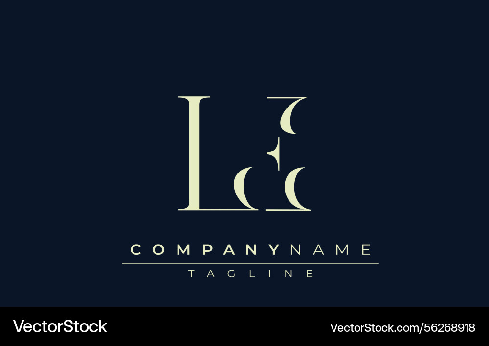 Le abstract logo Royalty Free Vector Image - VectorStock