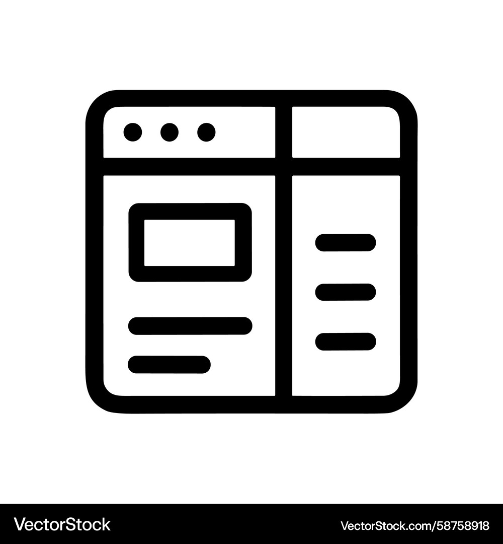 Minimalist Browser Window Icon Vector Image