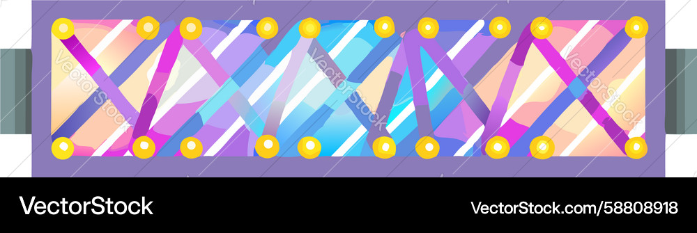 Rectangular light display with criss-crossing Vector Image