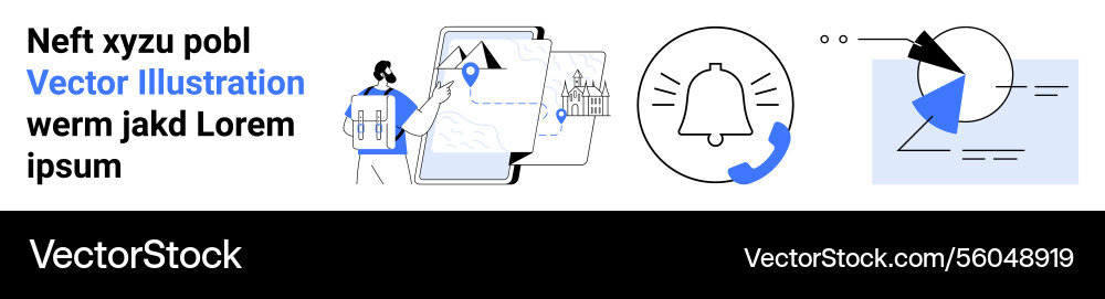 Business analytics notifications and data Business analytics notifications and data vector image