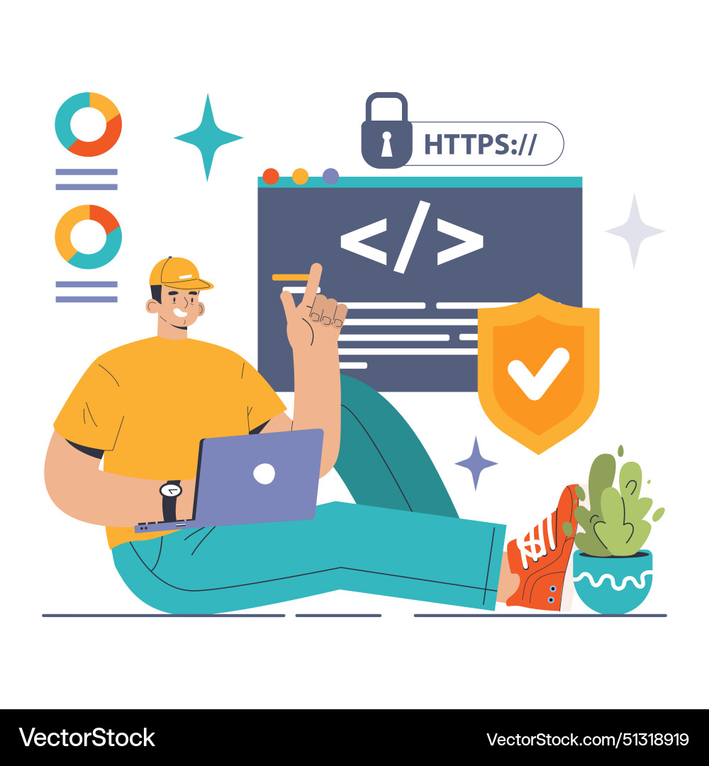 Data encryption personal information internet Data encryption personal information internet vector image