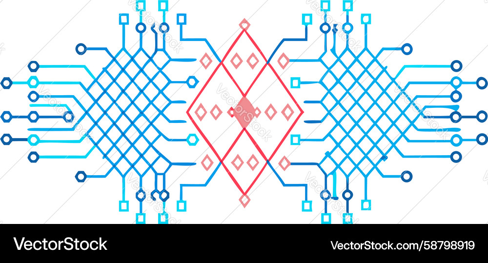 Dynamic Digital Network Vector Image