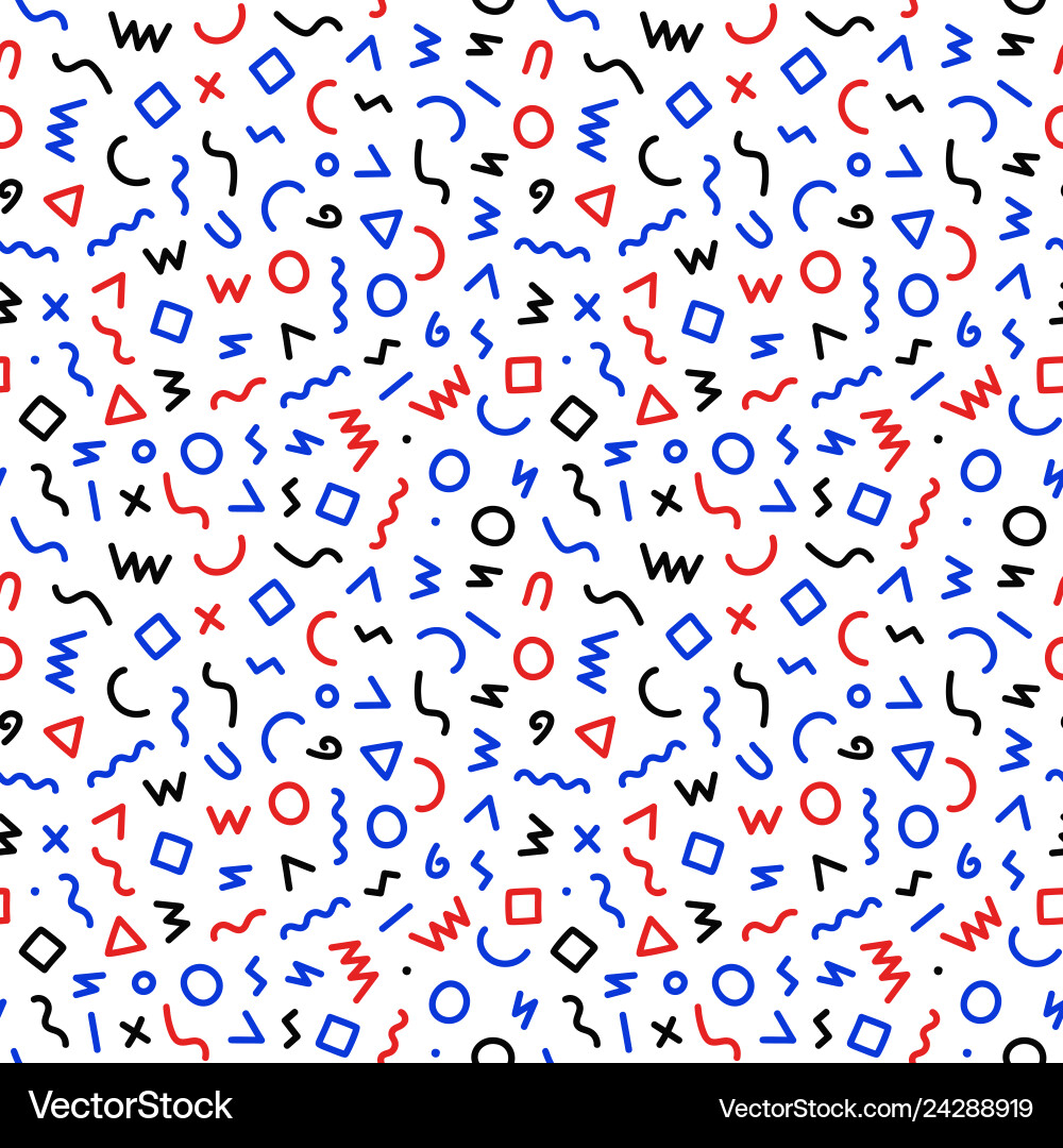 Memphis style seamless pattern abstract Memphis style seamless pattern abstract vector image