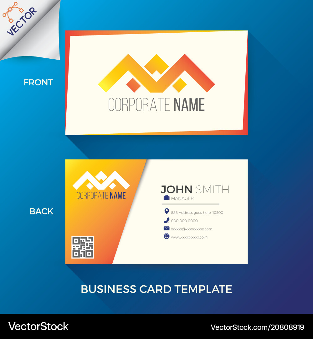 Modern Business Card Template vector image
