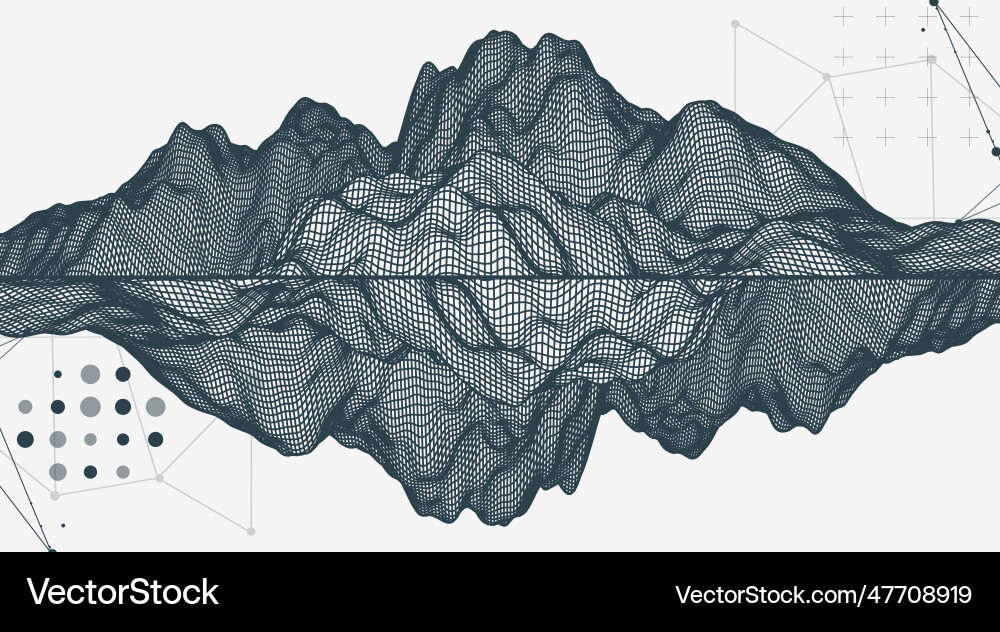 Modern Wireframe Abstract Background Vector Image