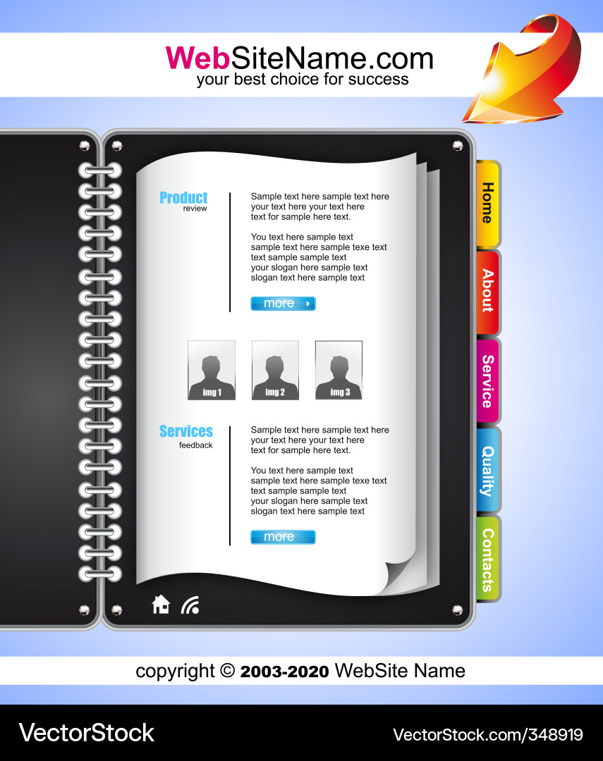 Web design template Vector Image