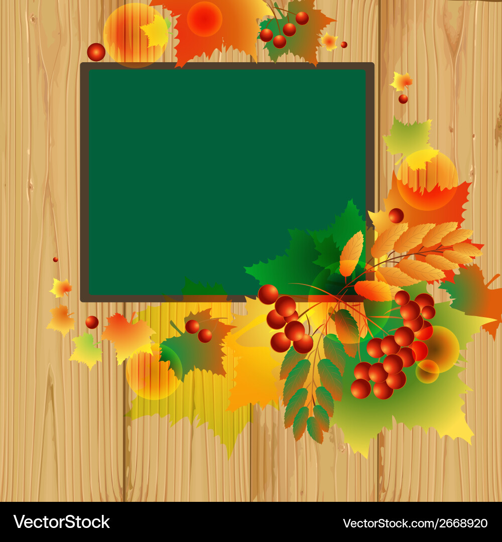 Autumn backdrop Royalty Free Vector Image - VectorStock