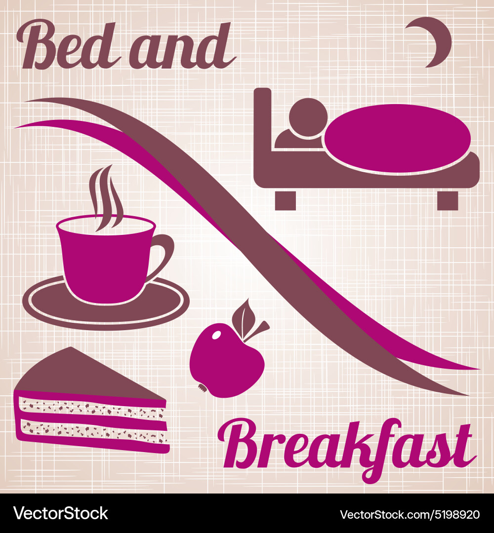 Bed and breakfast menu – Royalty-Free Vector | VectorStock