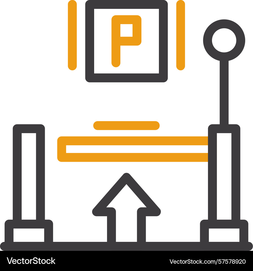 Exit ramp two color icon Vector Image