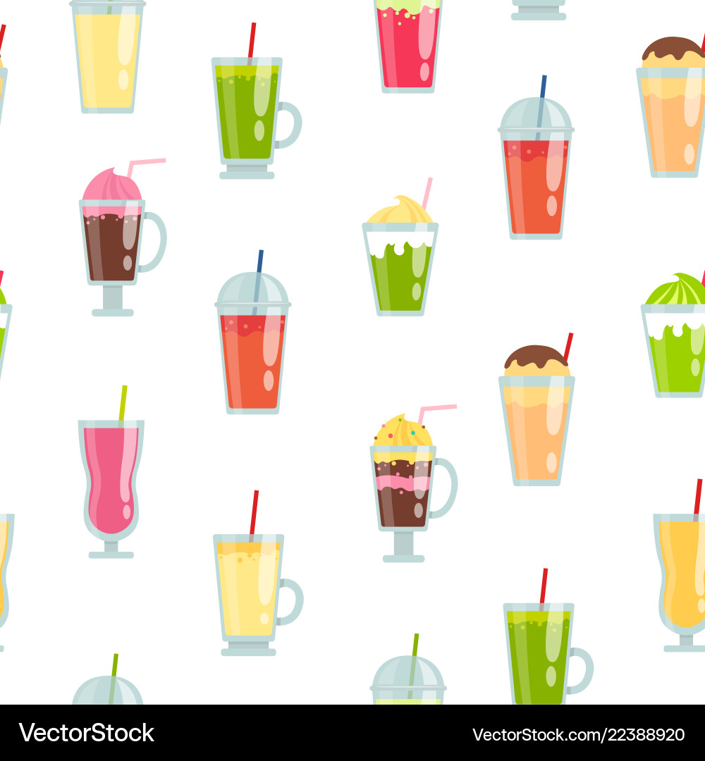 Smoothie Elements Pattern vector image