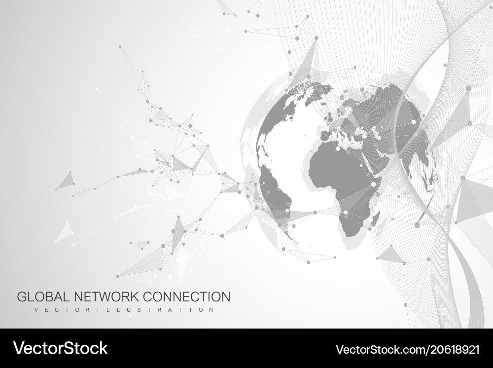 Geometric abstract background with connected line Geometric abstract background with connected line vector image