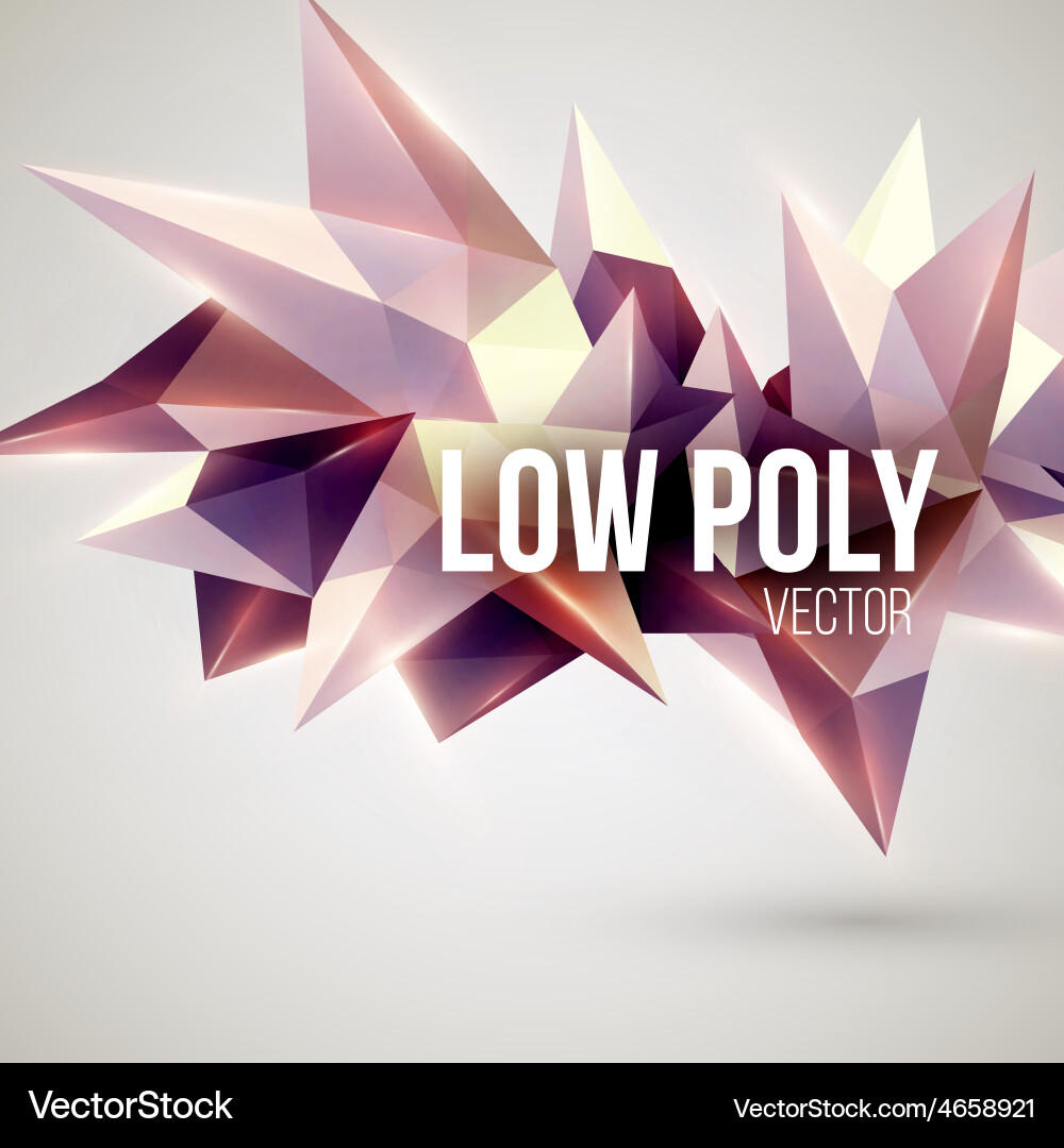 Low Poly Triangular Background vector image