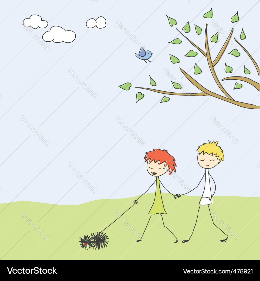 Spring scene Vector Image