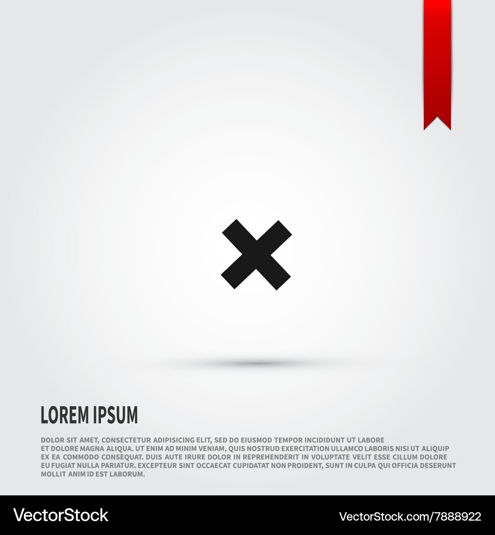 Cancel icon design element vector image