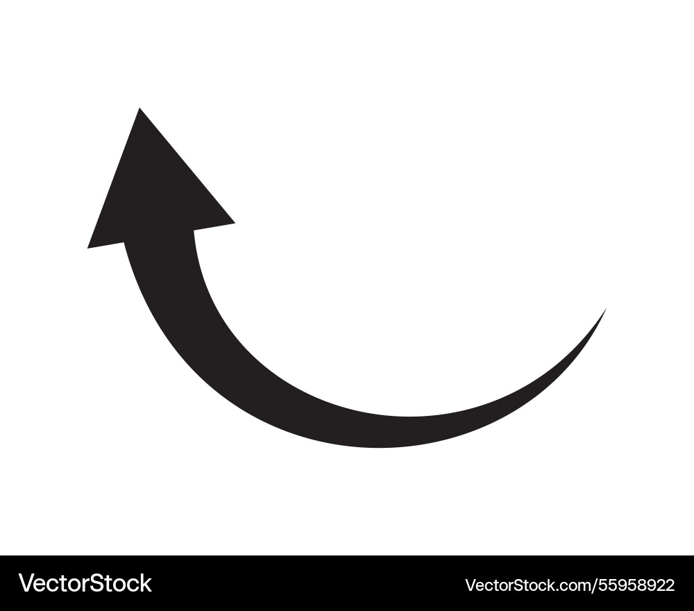 Curve arrow icon Curve arrow icon Vector Image