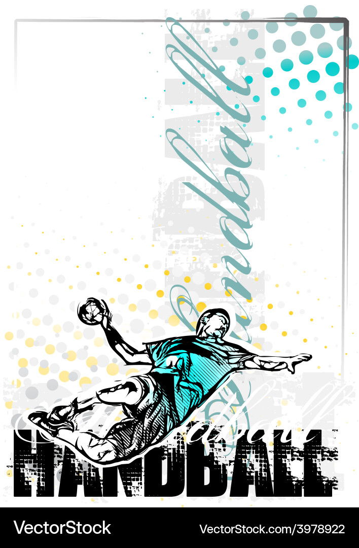Dynamic Handball Action Background Vector Image
